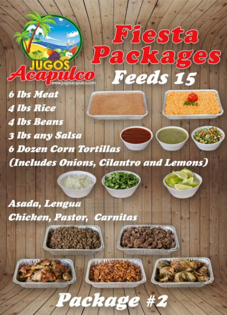Fiesta Package 2, feeds 15 people*