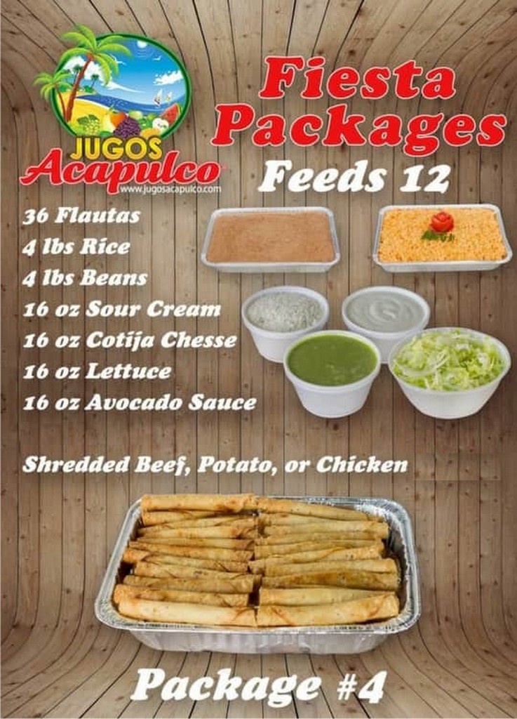 Fiesta Package 4, feeds 12 people*